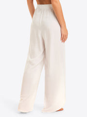 Basic Solid Beach Pant Cover Up in White | Jessica Simpson Women
