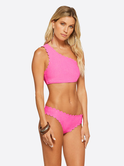 Under the Sea One Shoulder Top in Pink Parfait | Jessica Simpson Women
