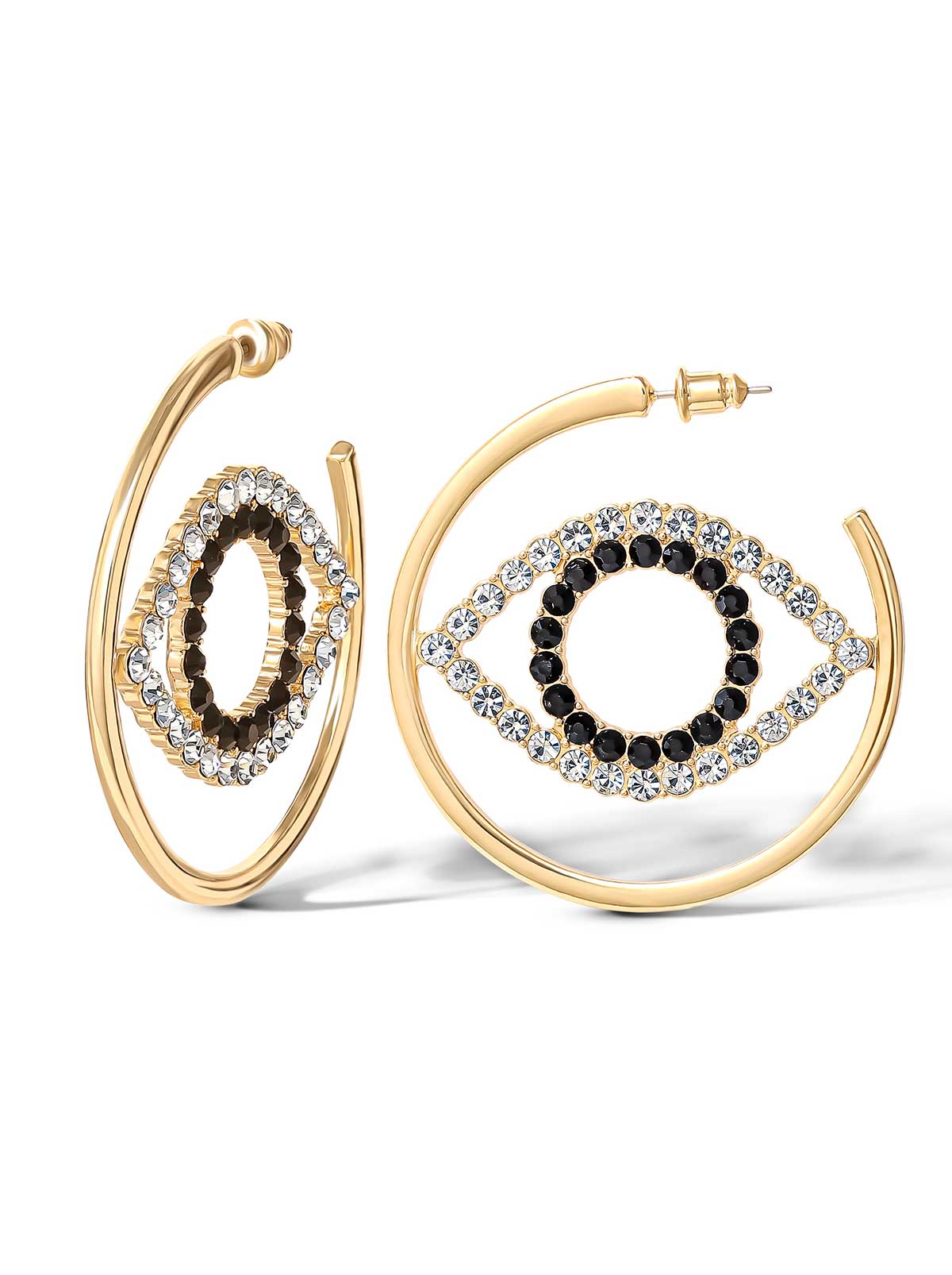 Crystal Eye Hoop Earrings | Jessica Simpson Accessories