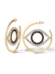 Crystal Eye Hoop Earrings | Jessica Simpson Accessories