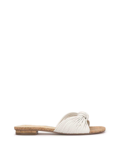 Dydra Knotted Flat Sandal in White | Jessica Simpson Women