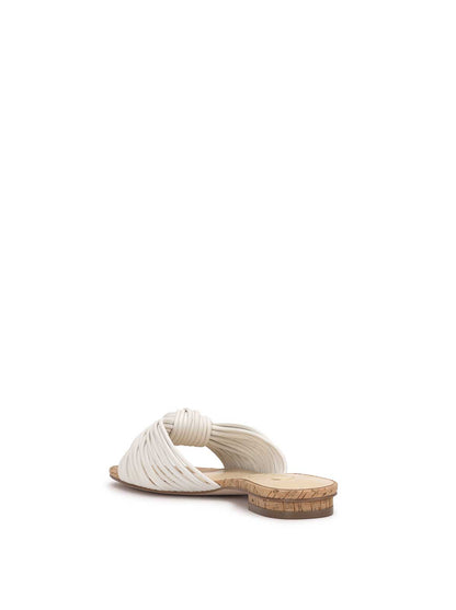 Dydra Knotted Flat Sandal in White | Jessica Simpson Women