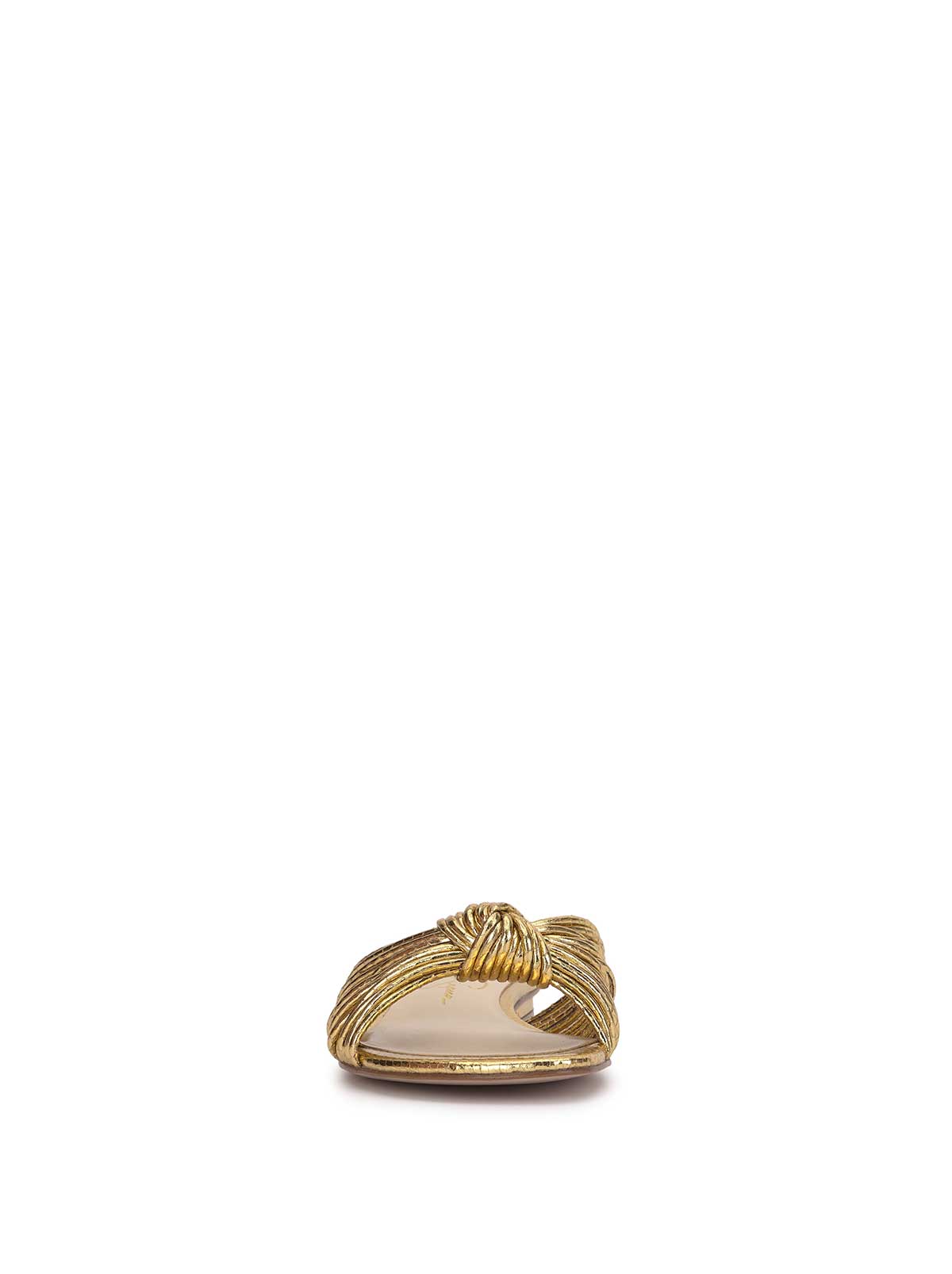 Dydra Knotted Flat Sandal in Gold | Jessica Simpson Women