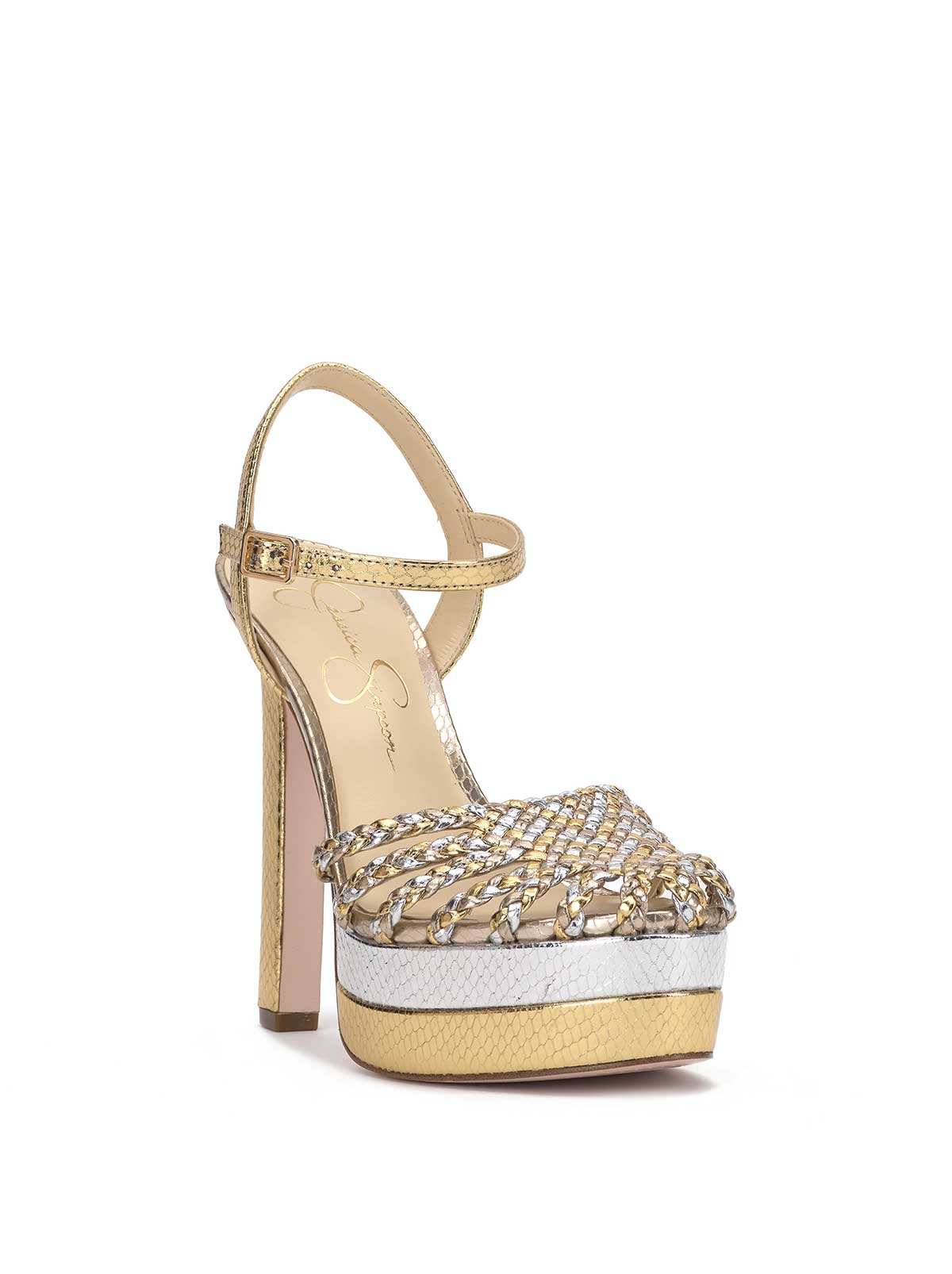 Inaia Braided Platform Sandal in Gold | Jessica Simpson Women