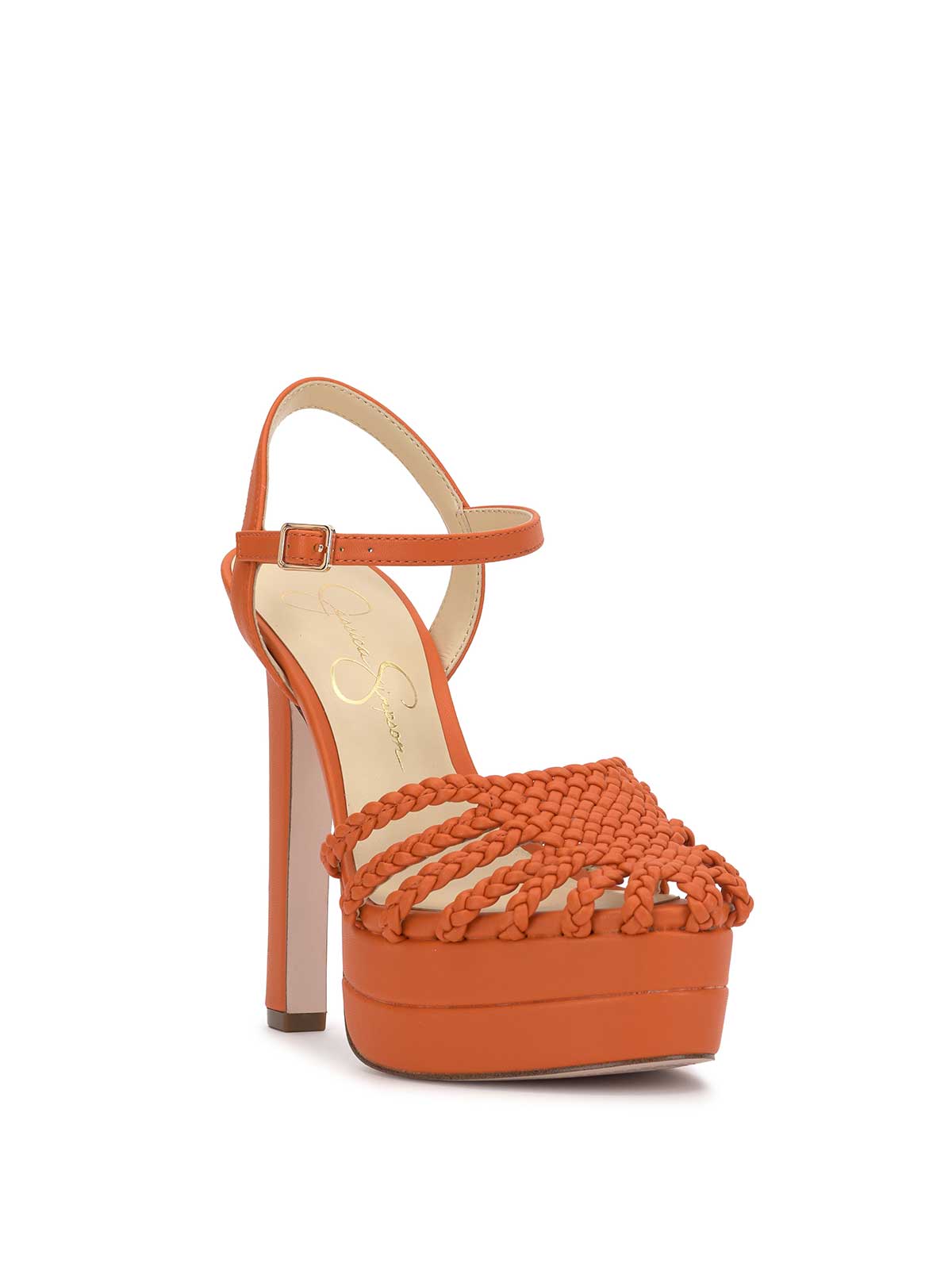 Inaia Braided Platform Sandal in Tangerine | Jessica Simpson Women