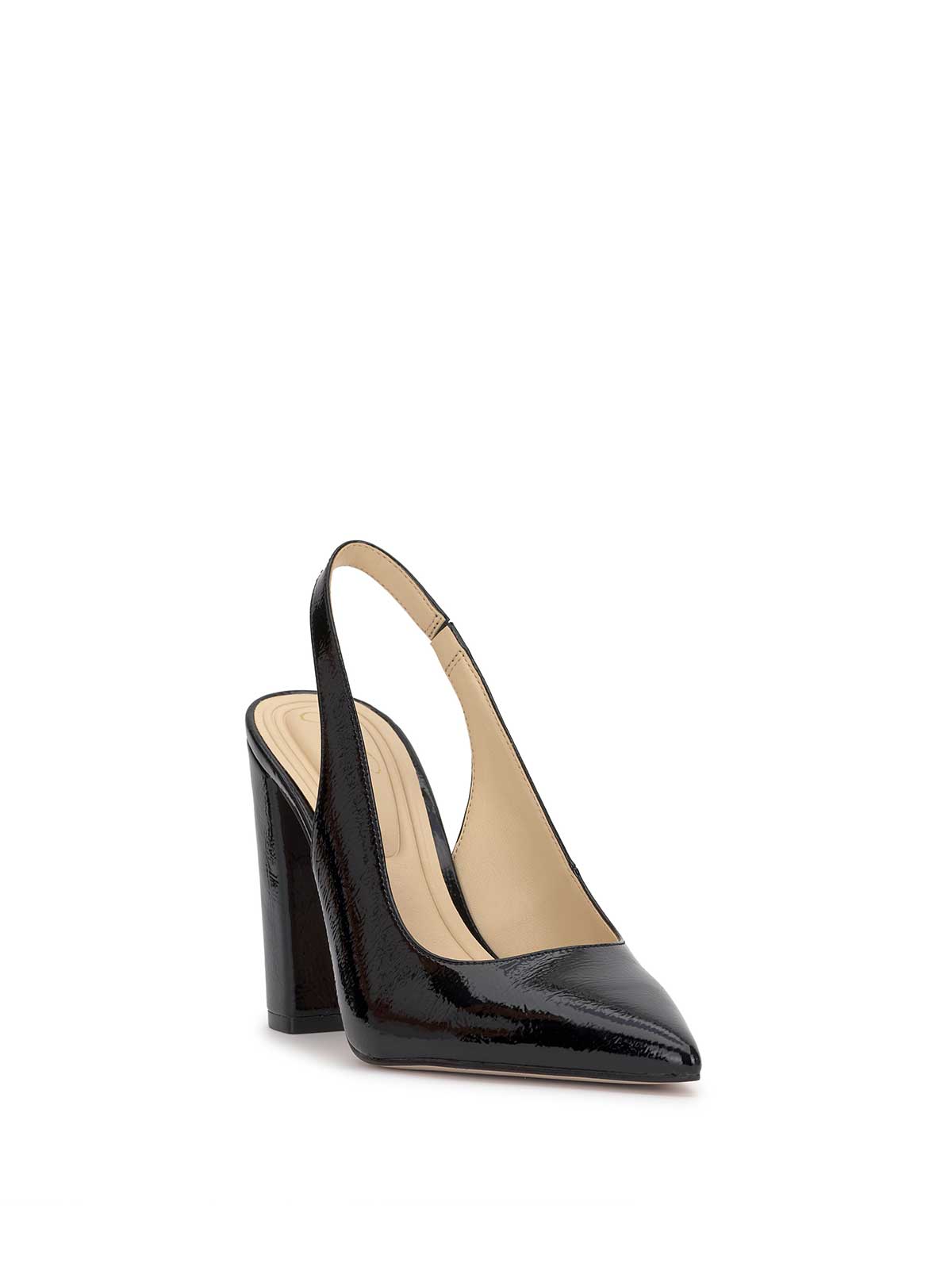Noula Slingback Pointed Toe Pump in Black Patent | Jessica Simpson Women