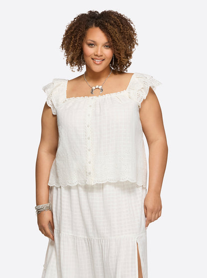 Violetta Top in Gardenia | Jessica Simpson Women