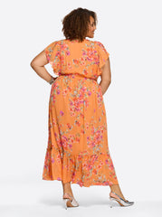 Althea Maxi Dress in Watercolor Roses | Jessica Simpson Women