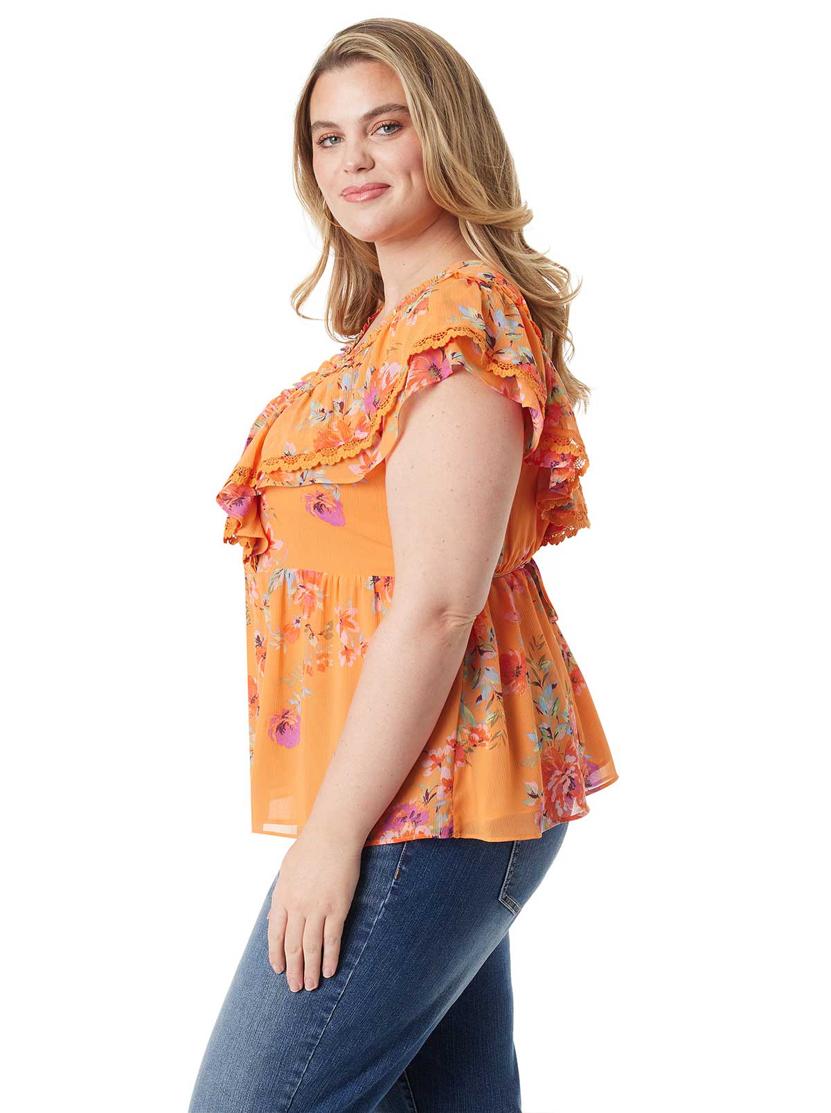 Nori Top in Watercolor Roses | Jessica Simpson Women