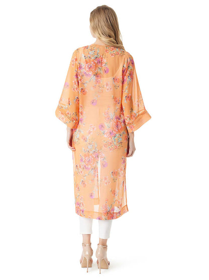 Caelan Kimono in Watercolor Roses | Jessica Simpson Women
