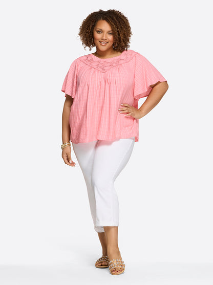 Eloise Blouse in Peony | Jessica Simpson Women