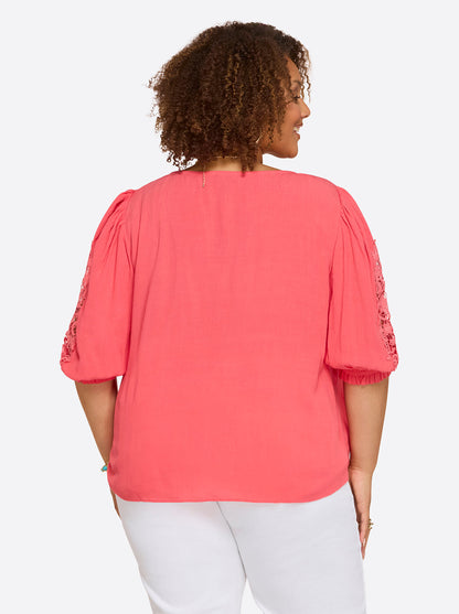 Sibyl Top in Rose Of Sharon | Jessica Simpson Women