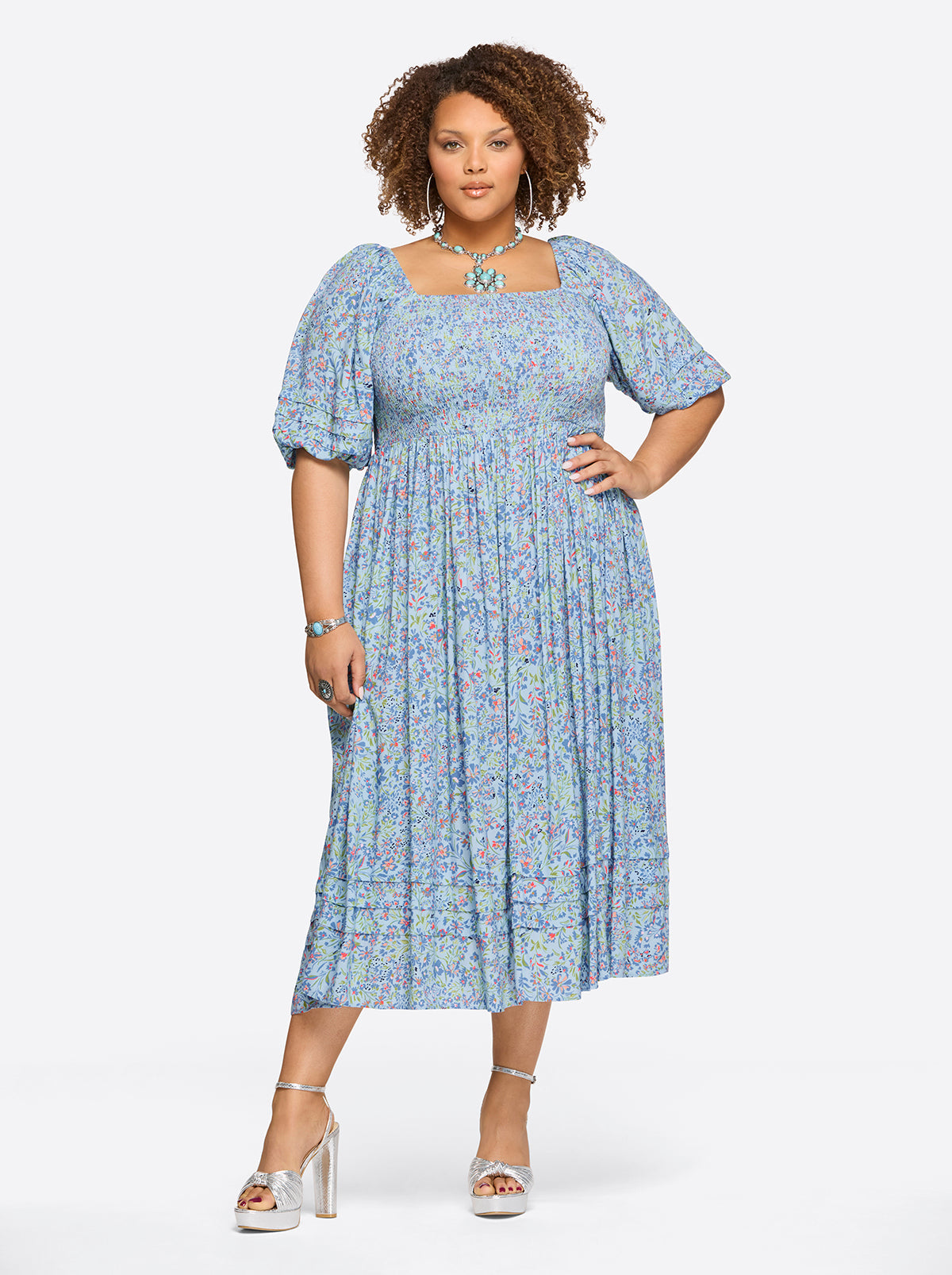 Simona Dress in Decorative Blossoms | Jessica Simpson Women