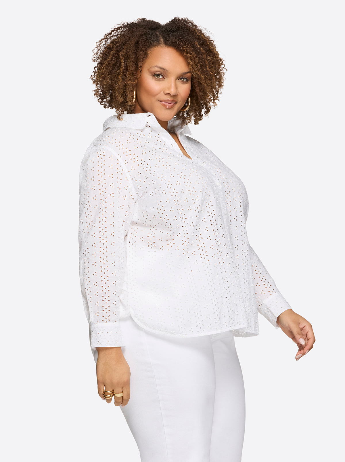 Beryl Button Up Shirt in Gardenia | Jessica Simpson Women