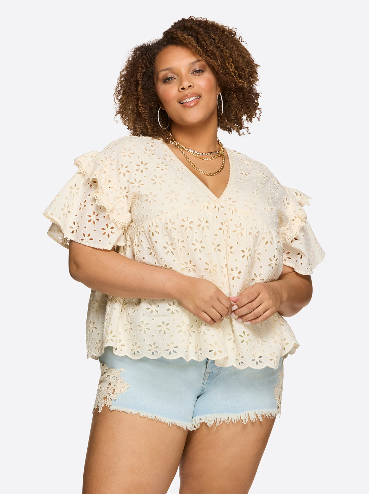 Mareike Top in Parchment | Jessica Simpson Women