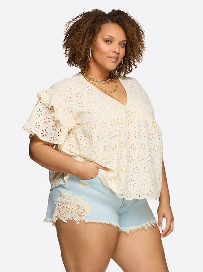 Mareike Top in Parchment | Jessica Simpson Women