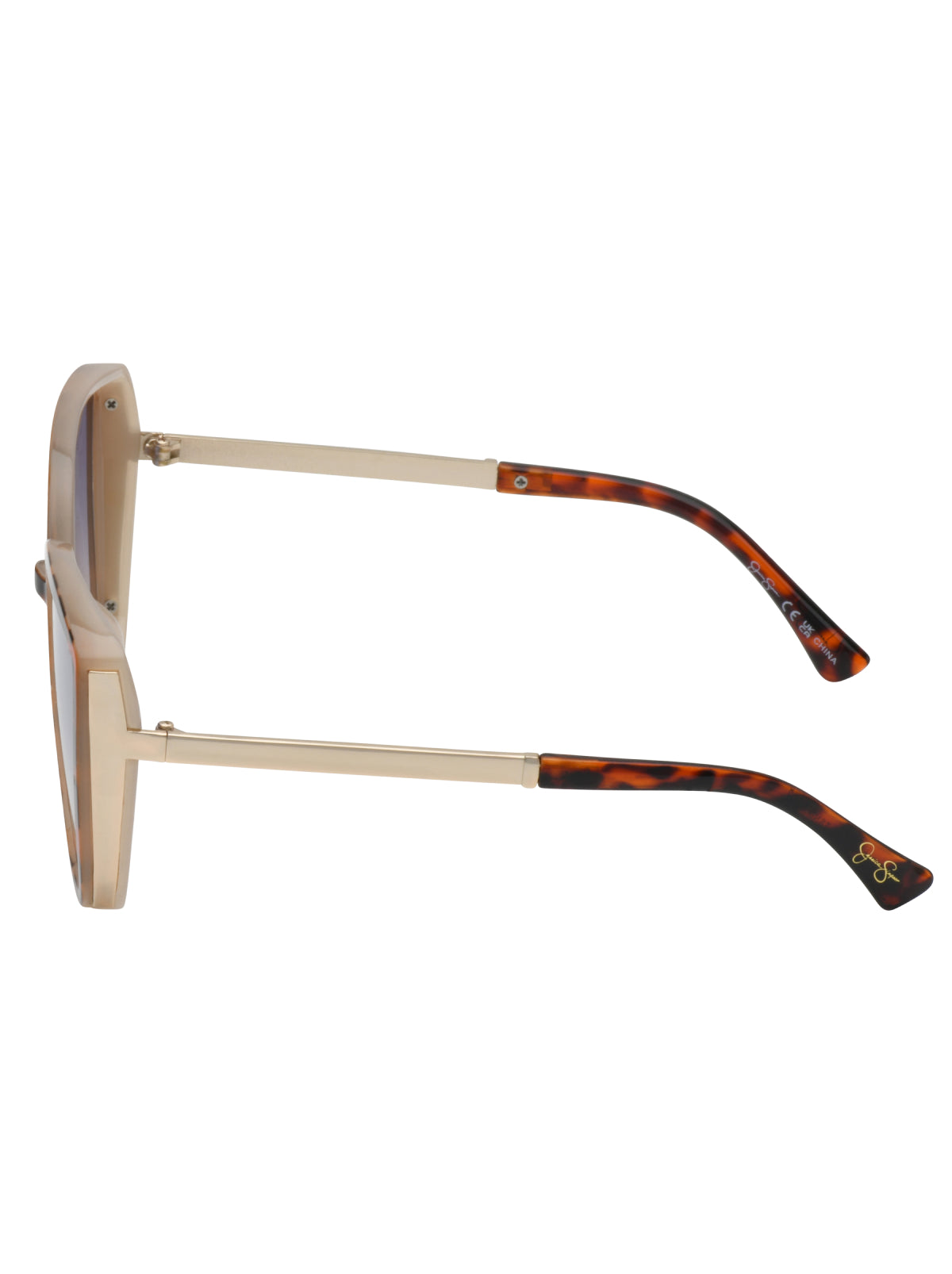 Cat Eye Sunglasses with Metal Temple in Tortoise | Jessica Simpson Accessories