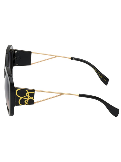 Oversized Oval Sunglasses in Black | Jessica Simpson Accessories