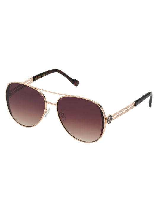 Stylish Metal Aviator Sunglasses in Gold & Tortoise | Jessica Simpson Accessories