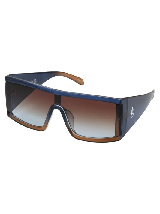 Modern Square Shield Sunglasses in Blue Fade | Jessica Simpson Accessories