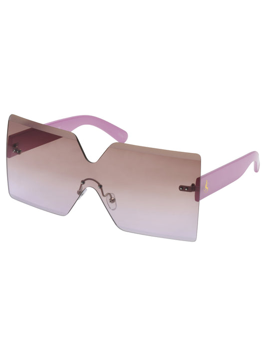 Frameless Shield Sunglasses in Mauve | Jessica Simpson Accessories
