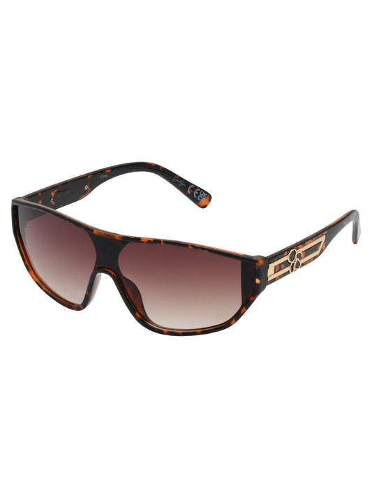 Wrap-Around Shield Sunglasses in Tortoise | Jessica Simpson Accessories