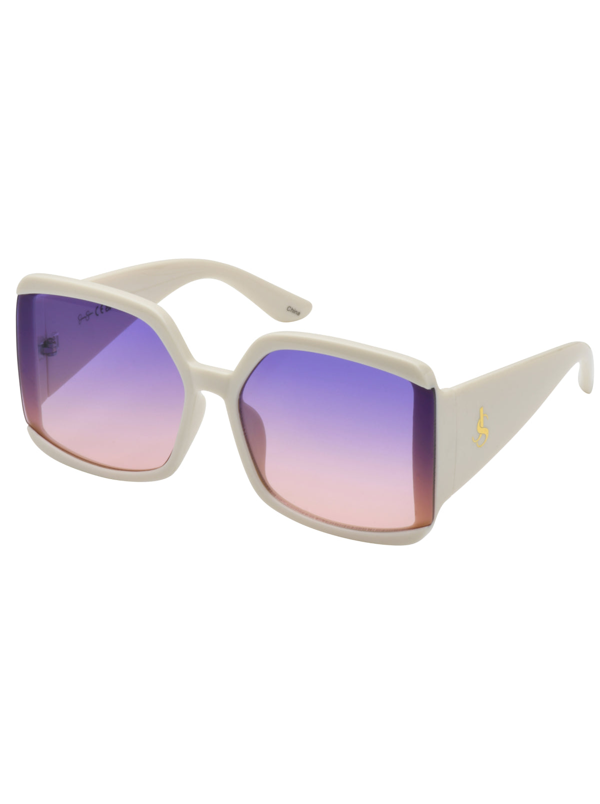 Stylish Square Sunglasses in Cream | Jessica Simpson Accessories