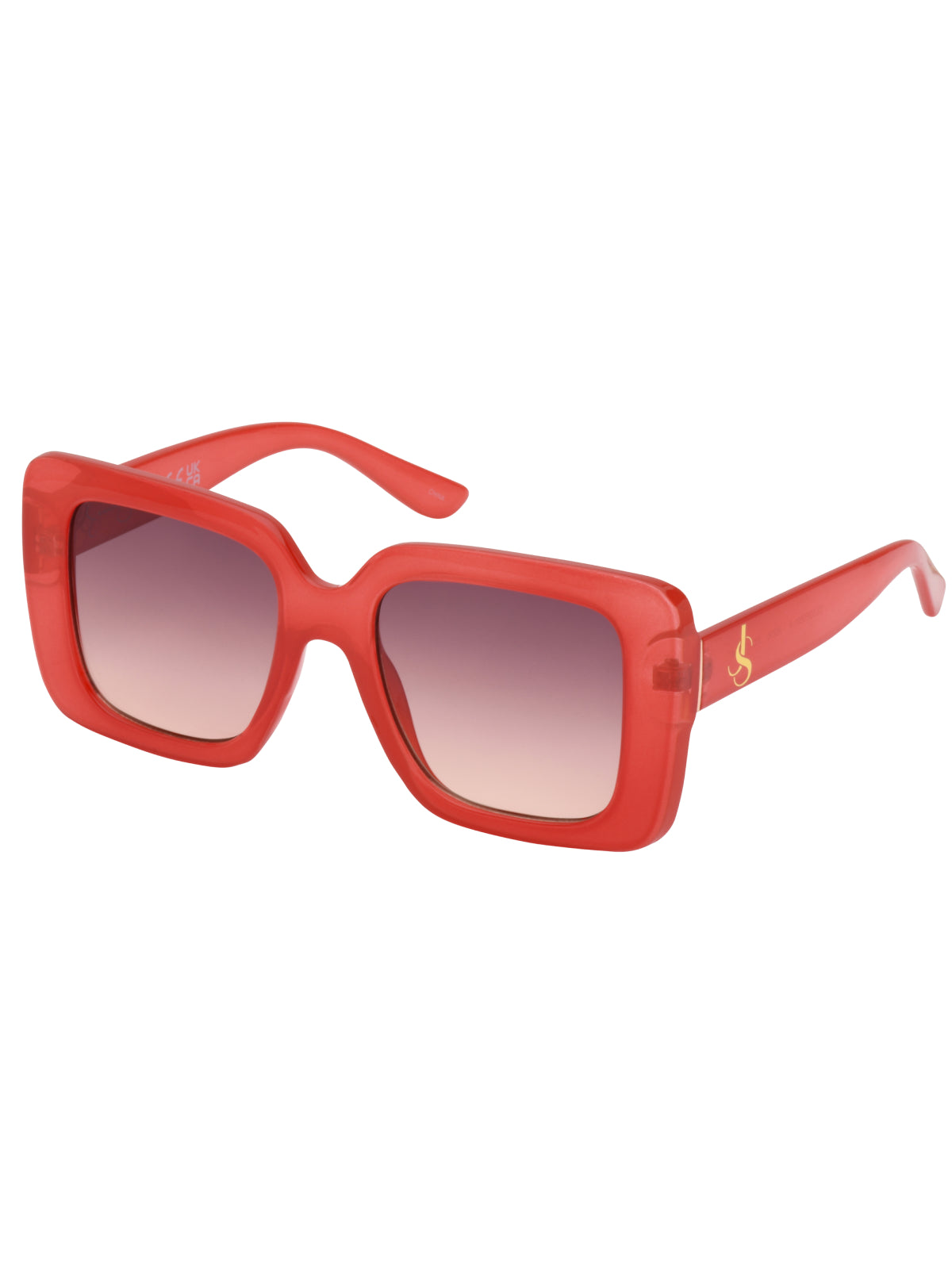 Fashionable Square Sunglasses in Milky Coral | Jessica Simpson Accessories