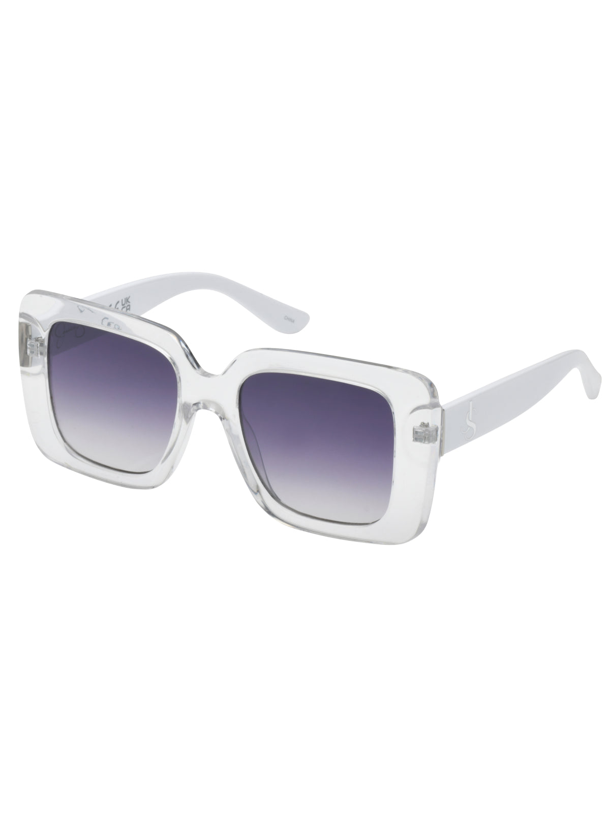 Fashionable Square Sunglasses in Crystal Clear | Jessica Simpson Accessories