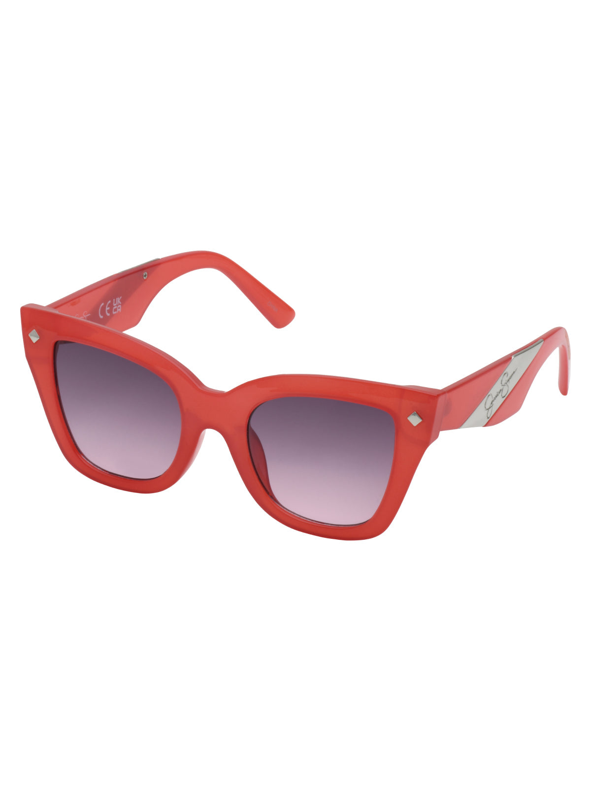 Bold Cat Eye Sunglasses in Milky Coral | Jessica Simpson Accessories