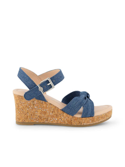 Girls' Asha Knot Wedge Sandals in Denim | Jessica Simpson Women