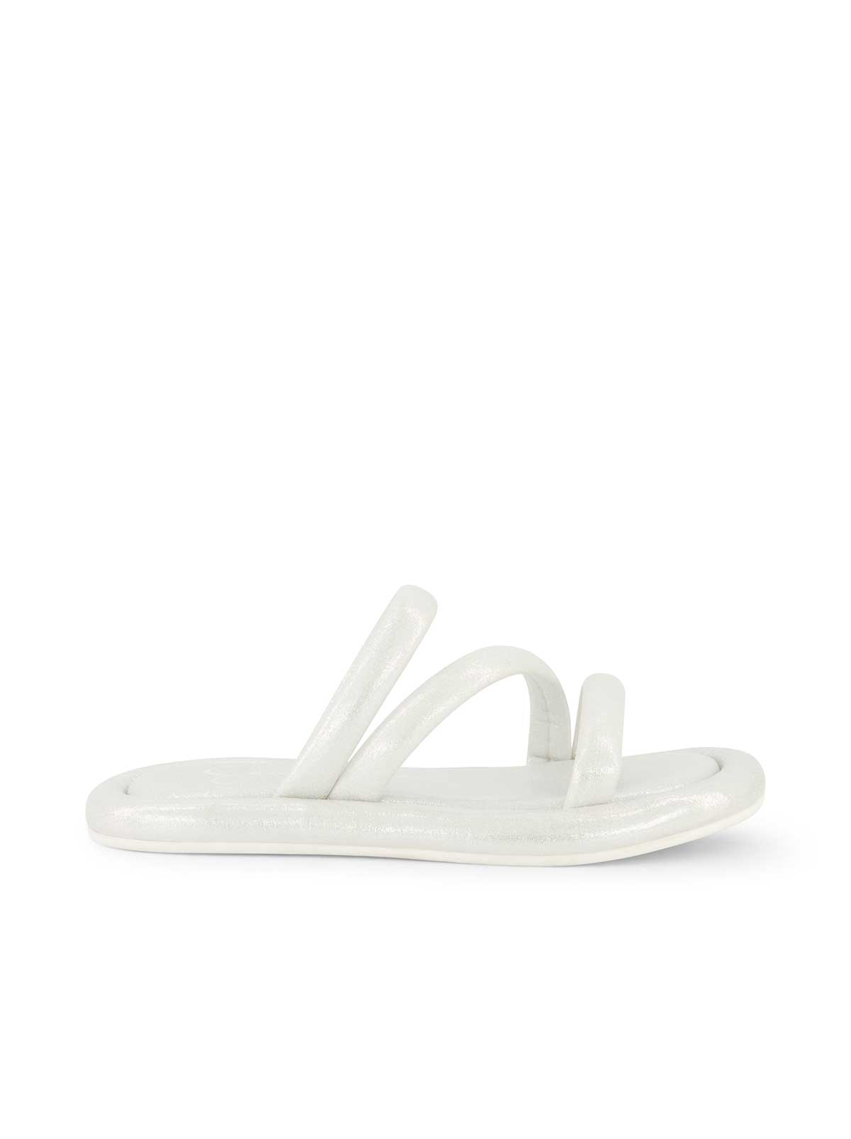 Girls' Kaylen Strap Slippers in Silver | Jessica Simpson Women