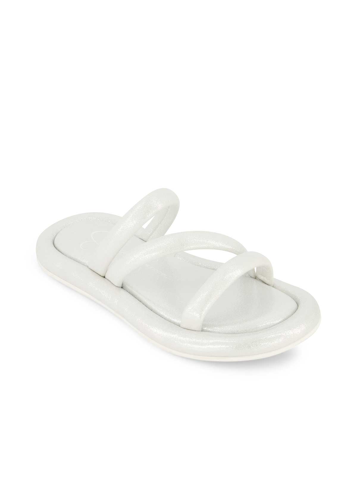 Girls' Kaylen Strap Slippers in Silver | Jessica Simpson Women