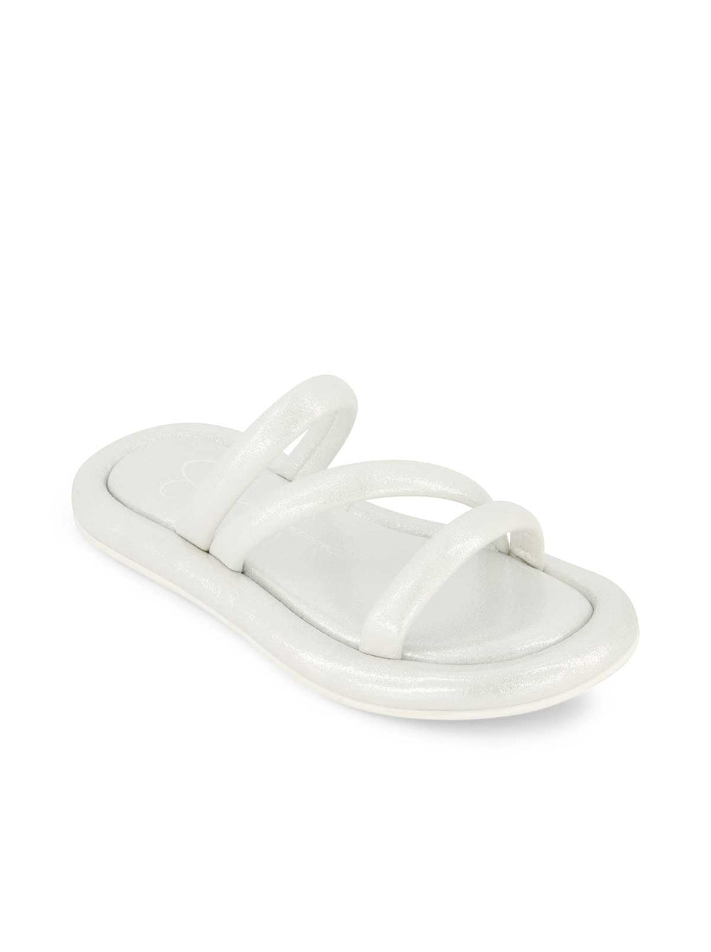 Girls' Kaylen Strap Slippers in Silver | Jessica Simpson Women