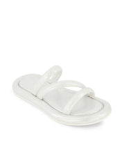 Girls' Kaylen Strap Slippers in Silver | Jessica Simpson Women