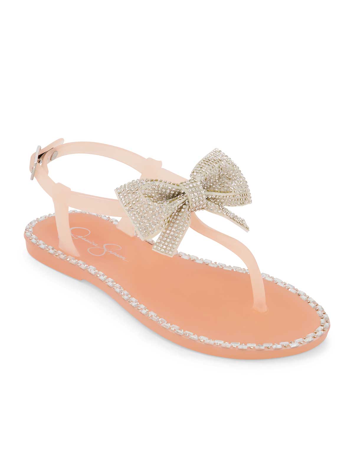 Girls' Jelly Bow Slippers in Blush | Jessica Simpson Women