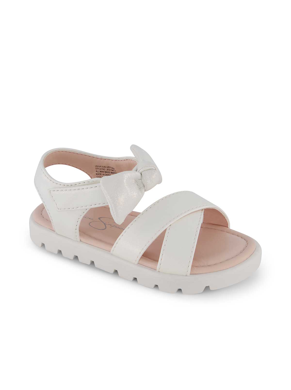 Toddler Tia Cross Sandals in White | Jessica Simpson Women