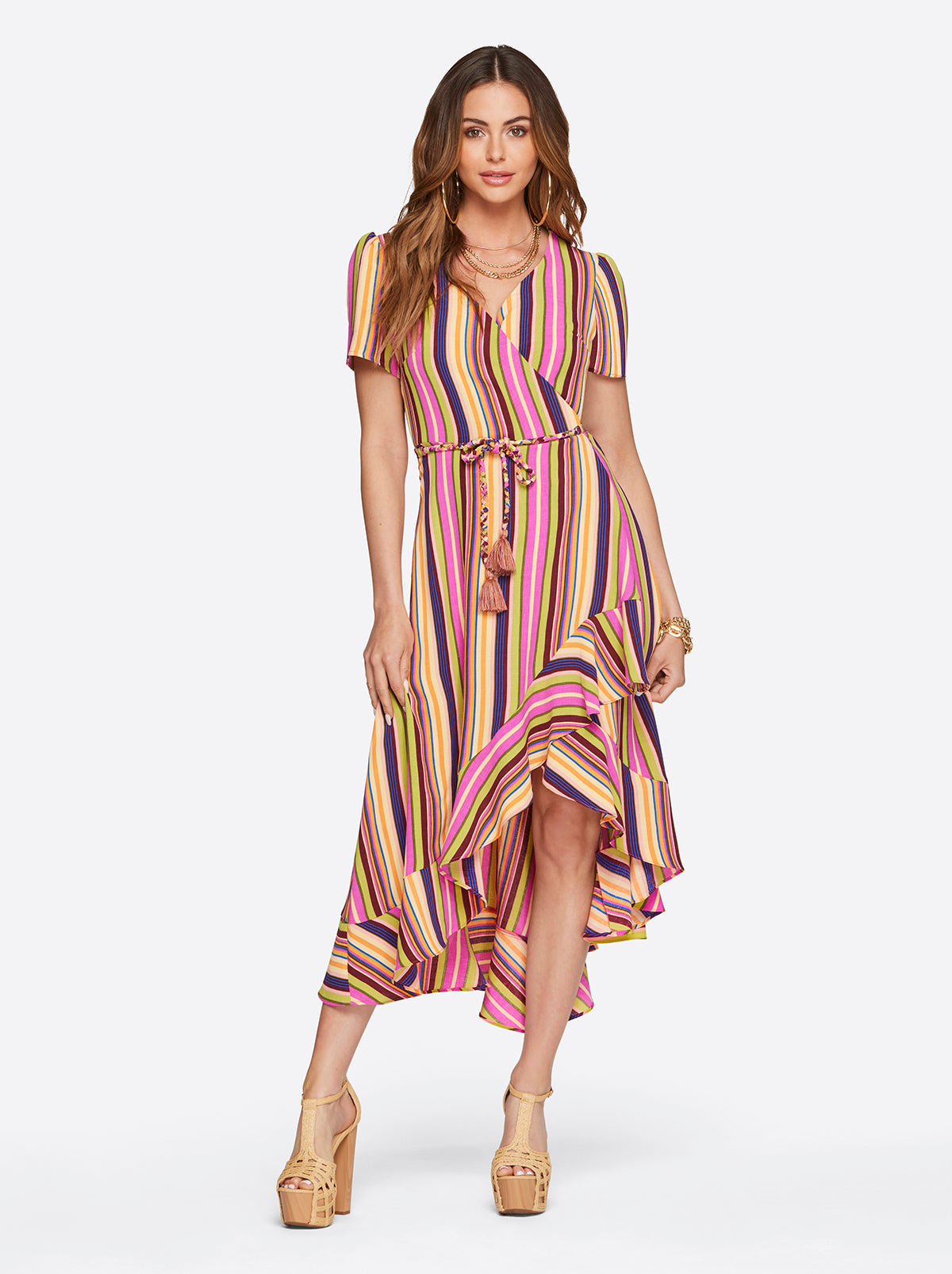 Varsha Wrap Dress in Rose Violet | Jessica Simpson Women