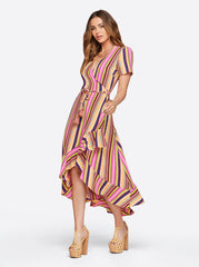 Varsha Wrap Dress in Rose Violet | Jessica Simpson Women