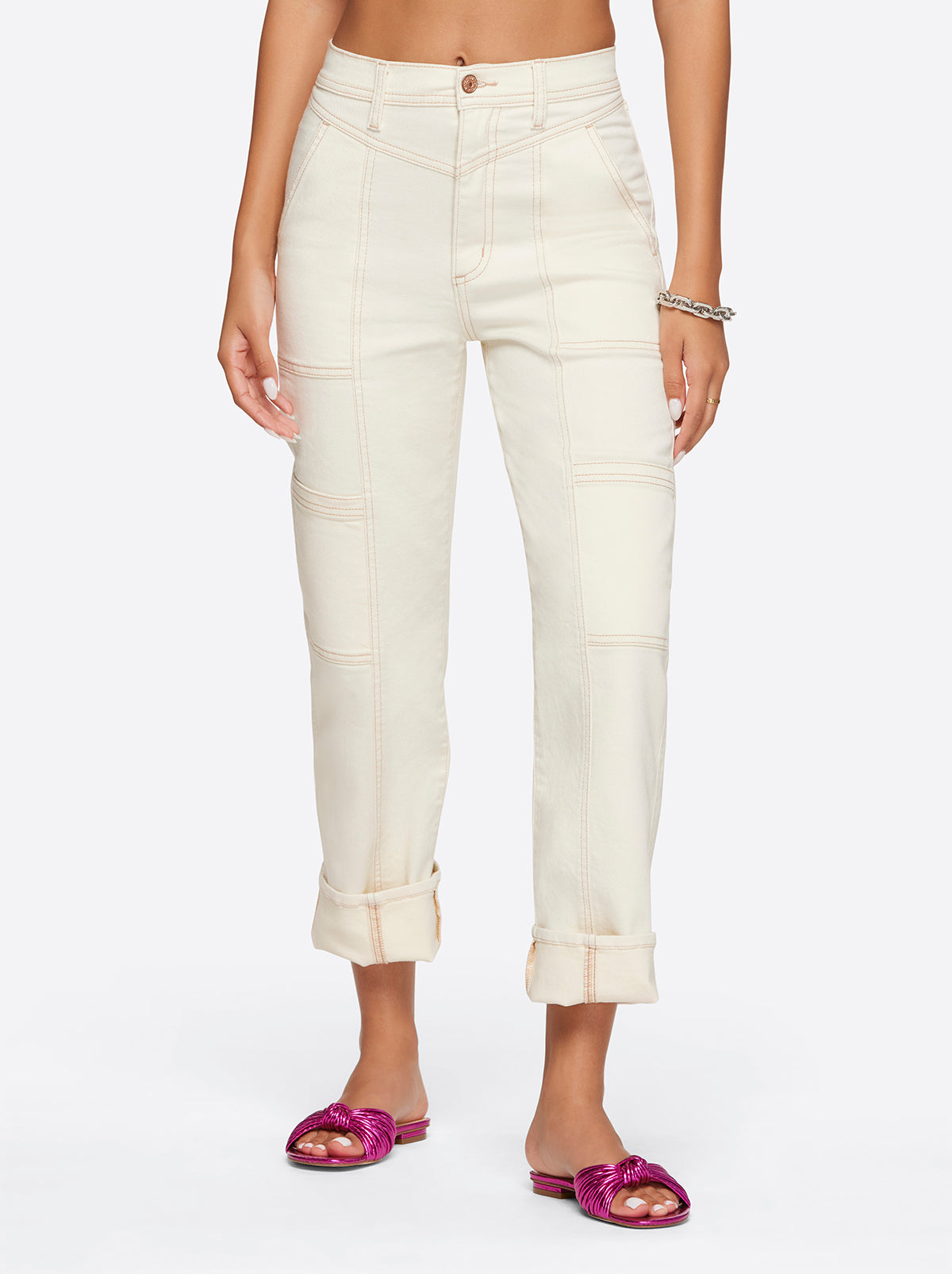 Straight Cargo Ankle in Ecru | Jessica Simpson Women