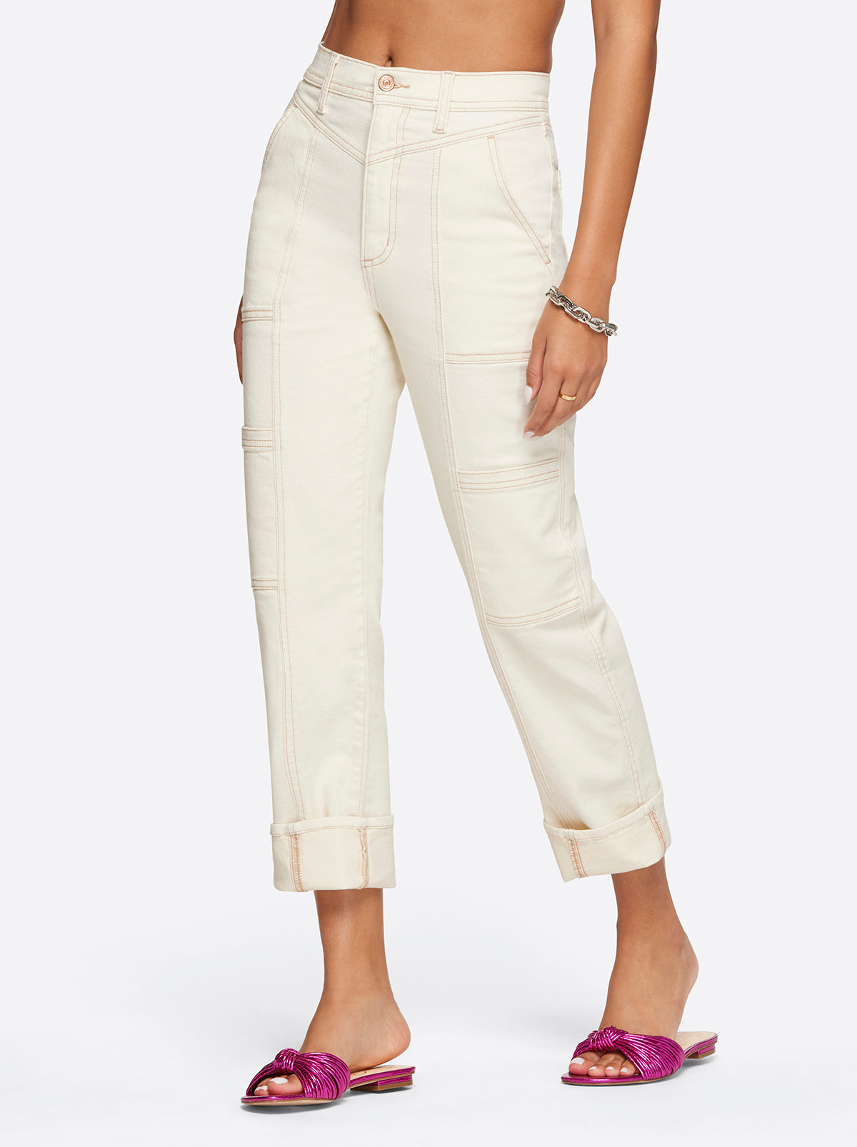 Straight Cargo Ankle in Ecru | Jessica Simpson Women