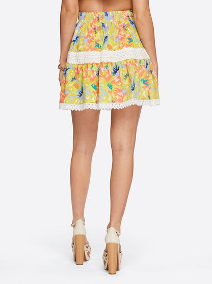 Indira Tiered Skirt in Candy Hibiscus | Jessica Simpson Women