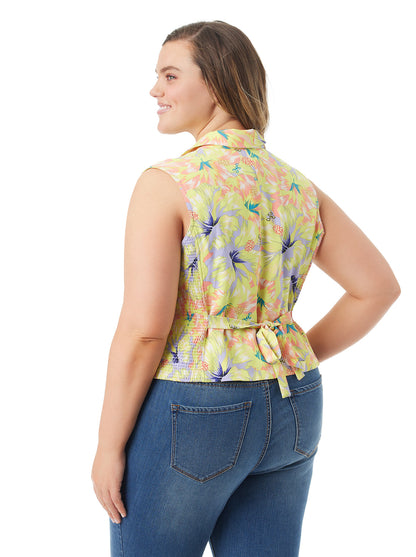 Embla Vest in Candy Hibiscus | Jessica Simpson Women