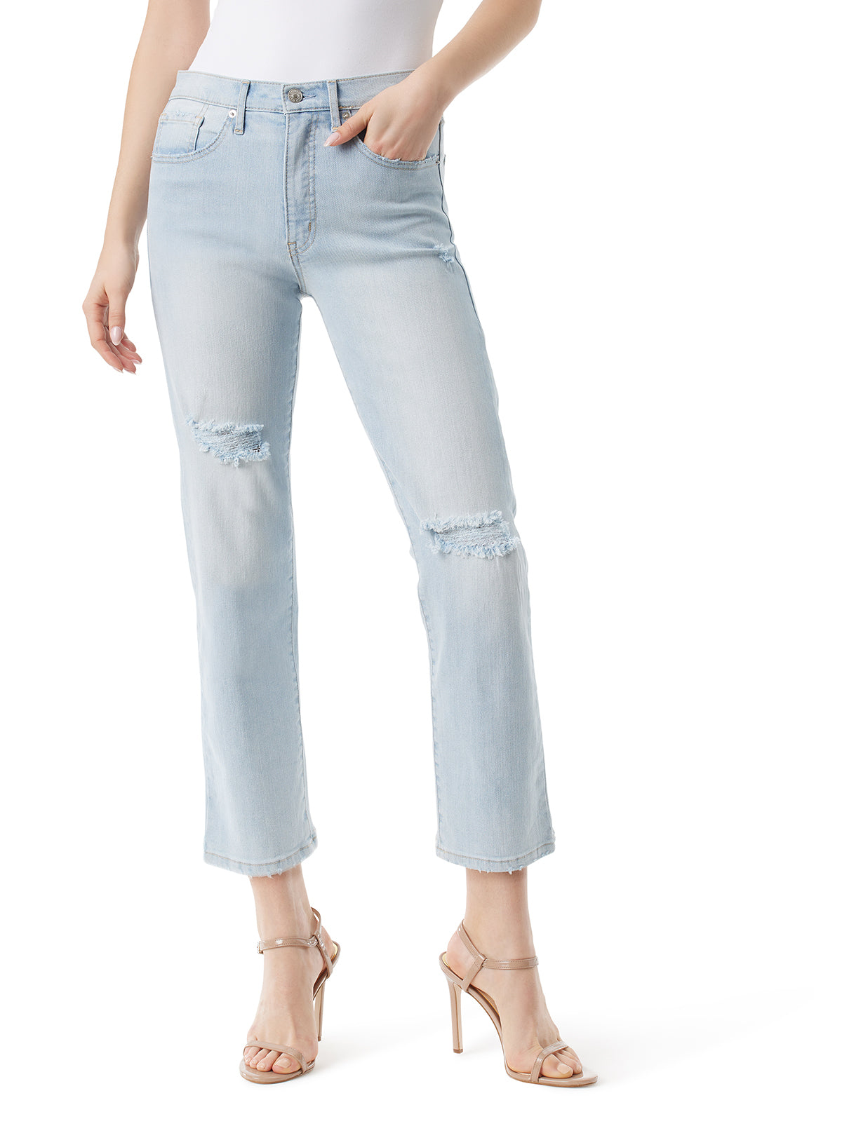 Harmony Straight High Rise Jean in Rejoice | Jessica Simpson Women