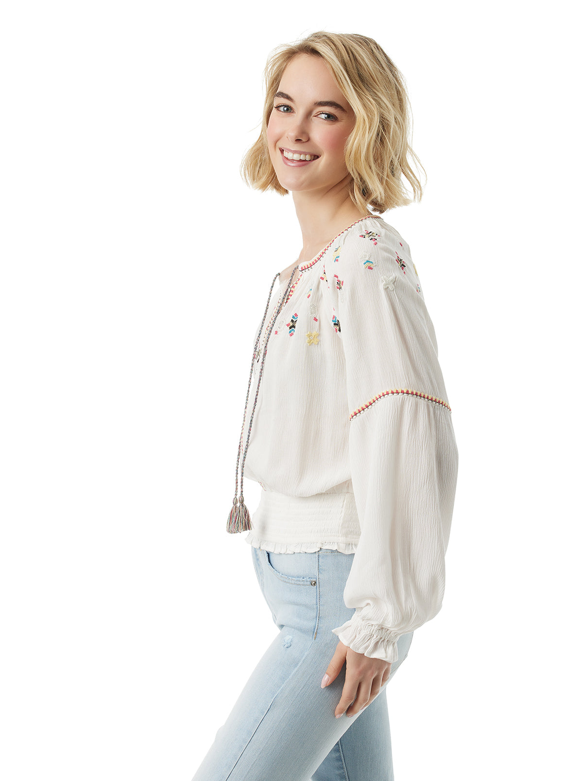 Tanuka Embellished Top in Gardenia | Jessica Simpson Women