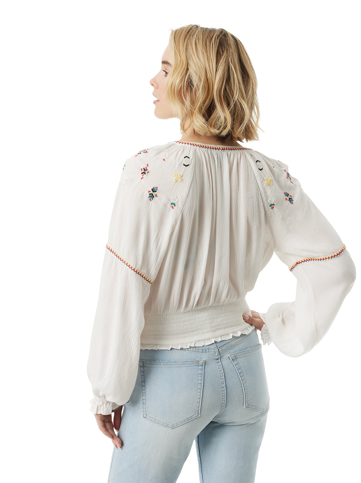 Tanuka Embellished Top in Gardenia | Jessica Simpson Women