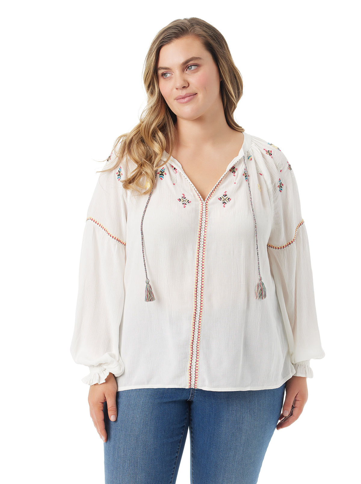 Lissy Embellished Top in Gardenia | Jessica Simpson Women