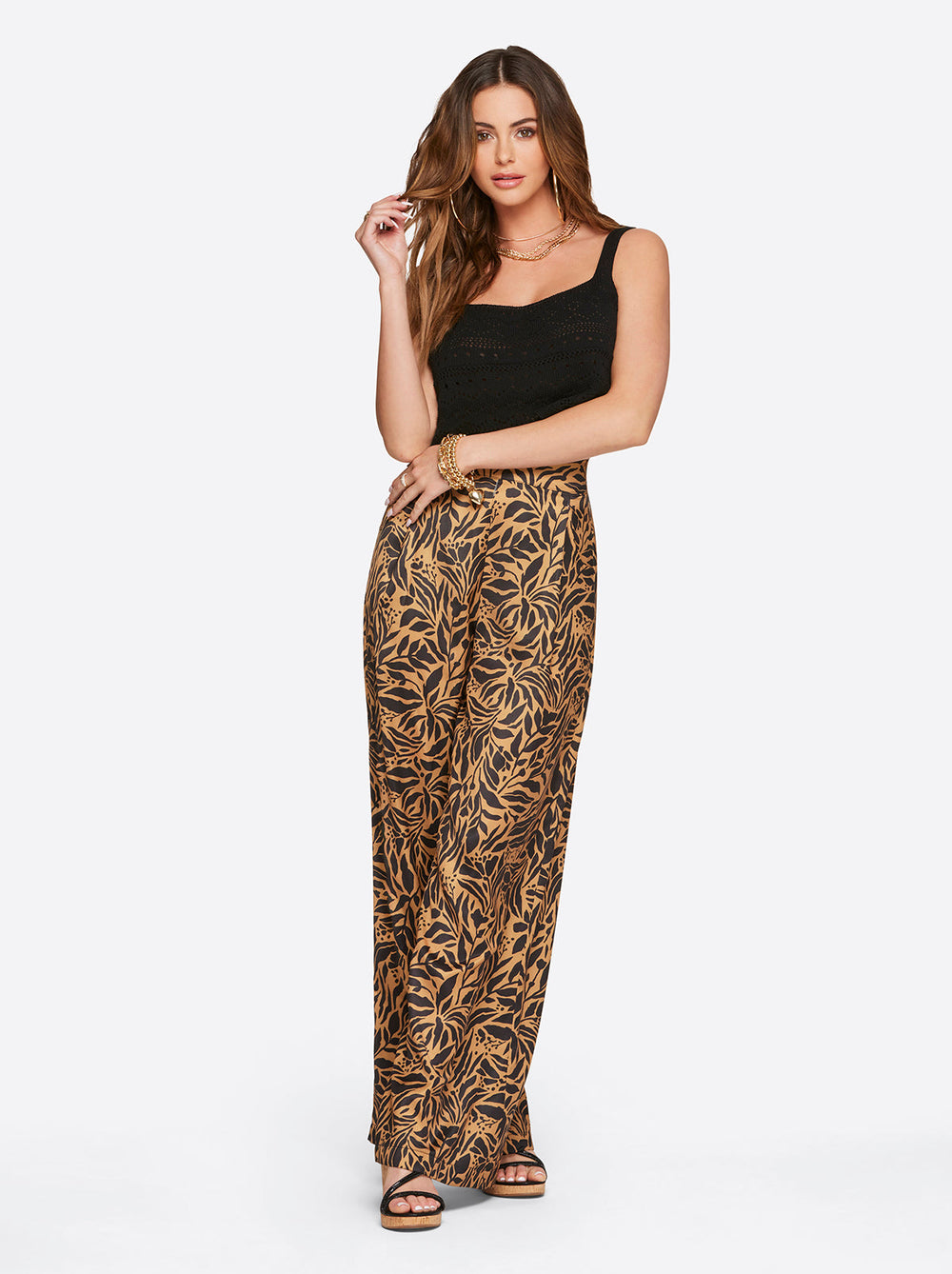 Winnie Wide Leg Pants in Zebra Floral | Jessica Simpson Women