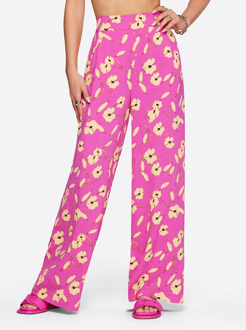 Winnie Wide Leg Pants in Withering Petals | Jessica Simpson Women