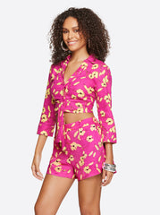 Wisteria Tie Front Top in Withering Petals | Jessica Simpson Women